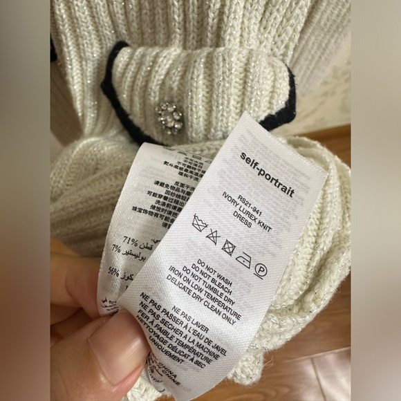 Self- Portrait star loves- wool knit dress with crystals - Picture 6 of 8